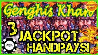 •NEW SLOT! HIGH LIMIT Dragon Link GENGHIS KHAN (3) HANDPAY JACKPOTS  •$50 BONUS ROUND Slot Machine •