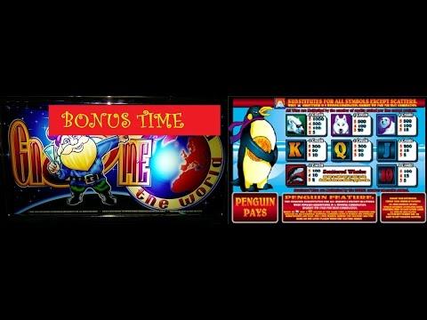 ~OLD & WEIRD~ Aristocrat's Gnome Around the World & Penguin Pays | Slot Machines Bonuses