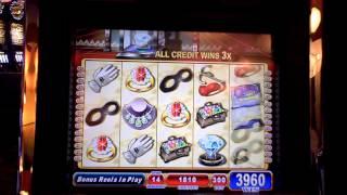 Slot machine bonus win on Jewels of the Night at Mount Airy Casino.