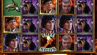 RAMBO: FIRST BLOOD Video Slot Casino Game with a MINE SHAFT FREE SPIN BONUS