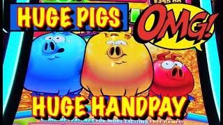 GIANT PIGS = Big Handpay on Rich Little Piggies Slot