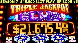 Triple Jackpot Slot Machine PROGRESSIVE JACKPOT Won | SEASON-7 | EPISODE #5
