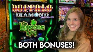 Which BONUS Pays More? The Leprechaun King Slot Machine!