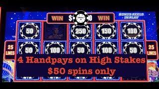 •️LIGHTNING LINK HIGH STAKES (4) HANDPAYS ~ HIGH LIMIT ALL $50 SPINS & 3 VIEWER REQUESTS!