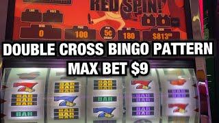 VGT 9-LINER SLOT MAX BET $9 WITH DOUBLE CROSS BINGO PATTERN AT RIVER SPIRIT CASINO1