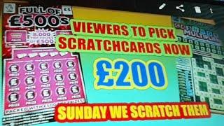 VIEWERS JOIN IN AND PICK THERE SCARTCHCARDS ..NOW..