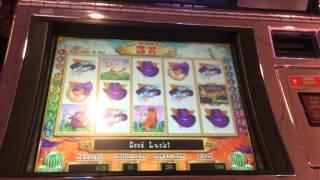 Double Stampede Deluxe Slot Machine Bonus - Free Spins - HUGE Win!!!
