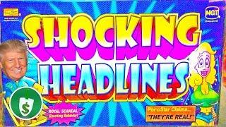 Shocking Headlines slot machine, 2 sessions, bonus