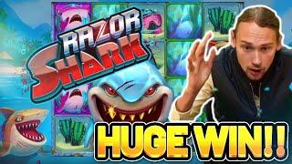 HUGE WIN! RAZOR SHARK BIG WIN - €5 bet Casino Slot from CASINODADDY