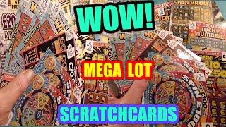 WOW!.MEGA LOT SCRATCHCARDS"WIN ALL"SPIN £100"50X"CASH VAULT