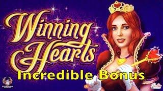 +++ MUST SEE +++ Mega Big Huge Win Incredible Bonus WINNING HEARTS Slot Machine