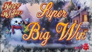 SUPER BIG WIN on Happy Holidays - Magic Free Spins Mode - Microgaming Slot - 2,40€ BET!