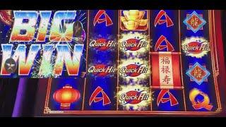 I GAVE WIFE $200 For GOOD LUCK  & SHE GETS A BIG WIN!! QUICK HITS SLOT MACHINE!