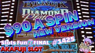 Slots Fun ⑦FINAl⋆ Slots ⋆ New Black Diamond Platinum Slot, $100 Wheel of Fortune YAAMAVA 赤富士スロット スロットファン⑦完
