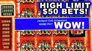 $50 BETS ON HOT ROCKS SLOT MACHINE ★ Slots ★ HIGH LIMIT WITH BIG JACKPOTS!
