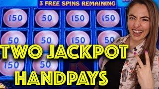 TWO AWESOME HANDPAY JACKPOTS on MAGIC PEARL LIGHTNING LINK Back to Back in Vegas!
