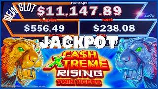 NEW SLOT ⋆ Slots ⋆️Ca$h Extreme Rising Twin Tigers & Dual Dragons HANDPAY JACKPOT $30 Bonus Round Casino