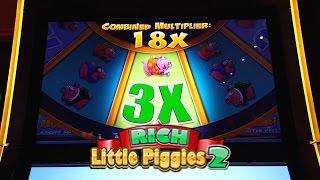 Rich Little Piggies 2 Slot Machine - Max Bet Bonus - Nice Win