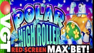 POLAR HIGH ROLLER  SLOT!⋆ Slots ⋆RED SCREEN AND LINE HITS! MAX BET! @CHOCTAW DURANT!⋆ Slots ⋆VGT!