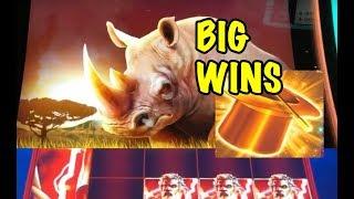 BIGGEST WINS: Raging Rhino, Hold Onto Your Hat, Zeus Unleashed