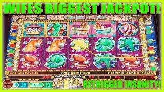 WIFE HIT HER BIGGEST JACKPOT EVER ON MYSTICAL MERMAID RETRIGGER INSANITY