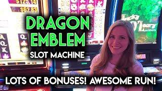 INCREDIBLE RUN! Dragon Emblem Slot Machine! BONUS AFTER BONUS!!