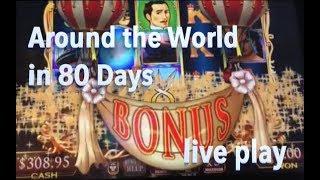 Around the World in 80 days slot machine: LIVE PLAY, BONUSES!