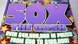 50X The Cash - $20 Instant Lottery Ticket Scratchcard - found unposted video