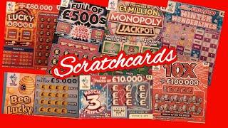 •Scratchcards•Monopoly•Lucky Bonus.Match Tripler•Bee Lucky•Winter Wonderlines•Full £500s•