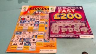 Scratchcards with Moaning Steve and Piggy..LUCKY LINES..FAST 200