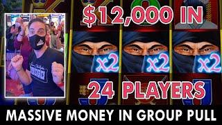 ⋆ Slots ⋆ $12,000 GROUP PULL on $50 a SPIN! ⋆ Slots ⋆ 24 Ninja Players for the Win!