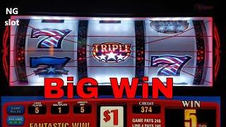 Triple Double Stars Slot Machine  •Big Win• $5 Max Bet