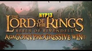 WMS - Lord of the Rings Reels of Rivendell Slot Bonus&BIG Progressive WIN