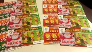 Scratchcards...SANTA'S MILLIONS...STOCKING FILLERS....HOT MONEY...MONOPOLY