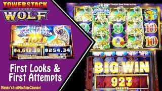 ( First Look / First Attempt ) Tower Stack Slide Wolf and Majestic Tiger Live Play and Bonuses