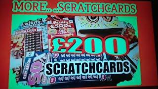 SCRATCHCARDS..MORE...£200.....SUPER 7s....£100 LOADED  £100,000 PINK... CASH MATCH...WhooooOOOOOOO