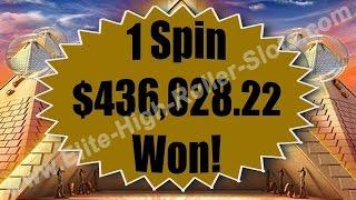 •1 Spin $436,028.22 Thousand Dollars! No Bonus Needed Jackpot Handpay High Stakes Vegas Video Slots 