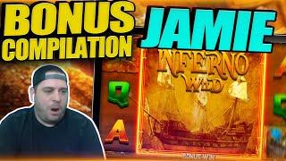 JAMIE SLOTS BONUS COMPILATION!! Great Rhino Megaways, Lucky Lady's Charm, Book Of Ra and More!!