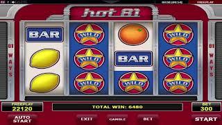 Hot81 video slot - Online Fruitmachine Review by Amatic