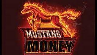 BIG WIN! Mustang Money  25 denom + Retrigger!