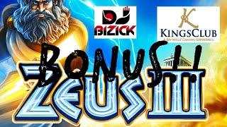 Zeus 3 Slot Machine • BONUS • •KING’S CLUB CASINO •
