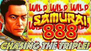 SAMURAI 888 ⋆ Slots ⋆️ CHASING THE TRIPLE! (TAKEO & KATSUMI) Slot Machine (IGT)