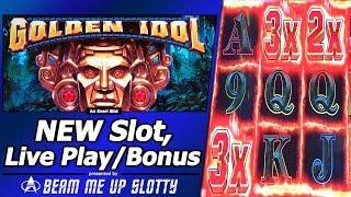 Golden Idol Slot - First Attempt, Live Play, Re-Spin Feature and Picking Bonus