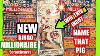 Wow!..NEW £5..Millionaire BINGO Scratchcards..and another NAME That PIG Contest