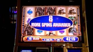 Laredo slot machine bonus win with a retrigger at Parx Casino.