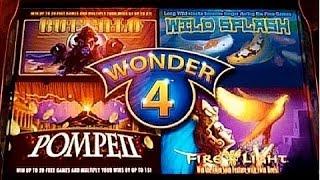 WONDER 4 - Pompeii Super Free Games(5 coin trigger) BIG BONUS WIN