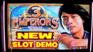 3 Emperors * EXCLUSIVE FIRST LOOK * New Slot Machine BONUS&LIVE PLAY DEMO