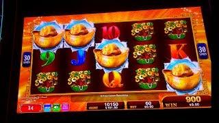 Konami - Fortune Stacks Slot Machine Bonus - 4 Symbol Trigger!