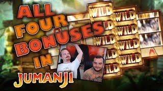 Jumanji slot - All 4 bonuses (not a big win)