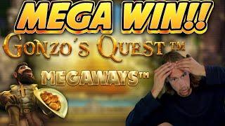 MEGA WIN!!!! GONZOS QUEST MEGAWAYS BIG WIN -  Casino slot from Casinodaddy LIVE STREAM